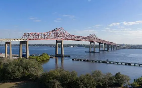 The Mathews Bridge over the St. Johns River toward Arlington