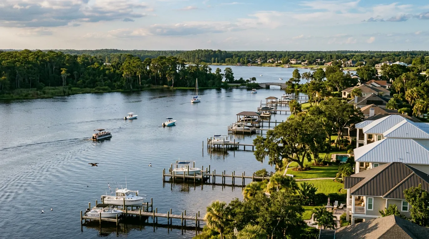 Doctors Lake waterfront at Fleming Island